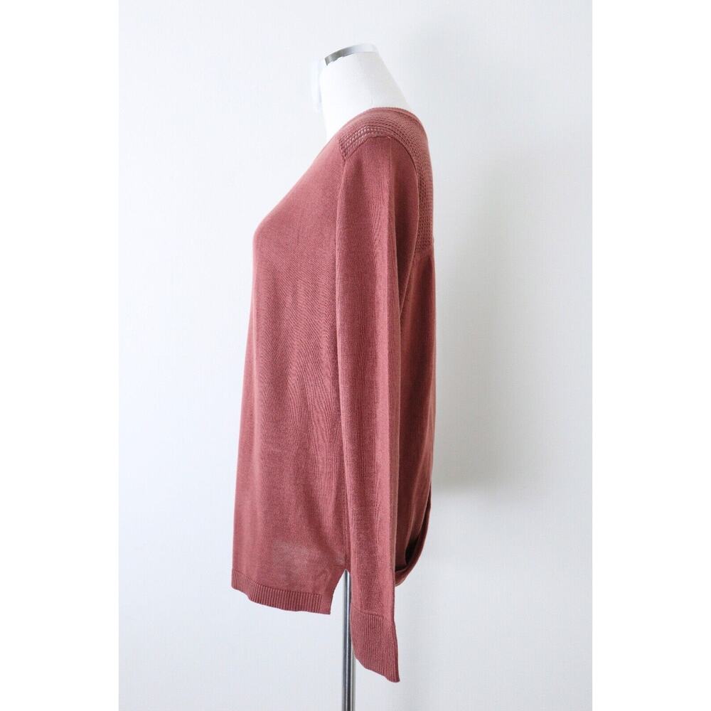 Lululemon Size 6 Back To Balance Sweater Open Back Knit Rustic Clay - Picture 5 of 12